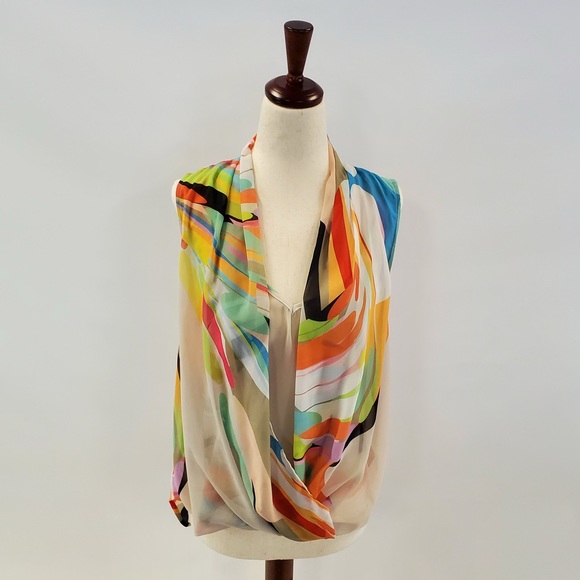 Trina Turk Colorful Sleeveless Blouse - Picture 1 of 3